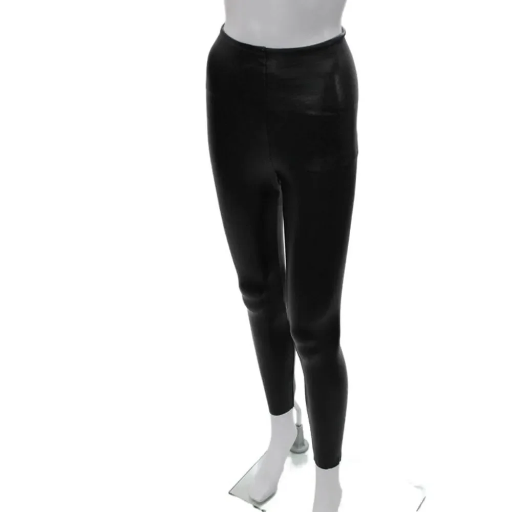 Commando Women Ankle Jeggings Biker Black Polyurethane Viscose Size XS_2